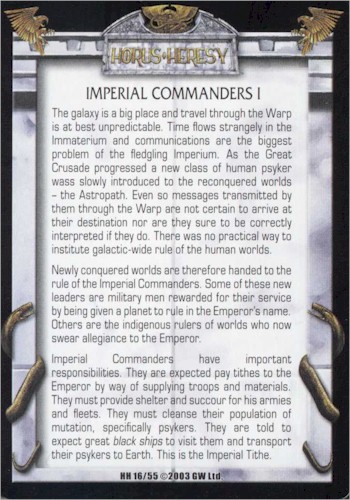 Imperial Commanders I